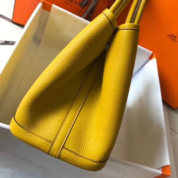 Hermes Garden Party 30 Bag In Yellow Taurillon Leather - Image 2