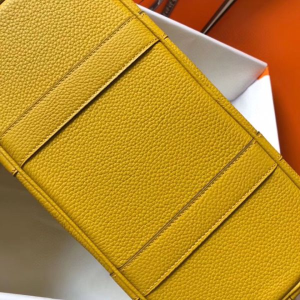 Hermes Garden Party 30 Bag In Yellow Taurillon Leather - Image 3