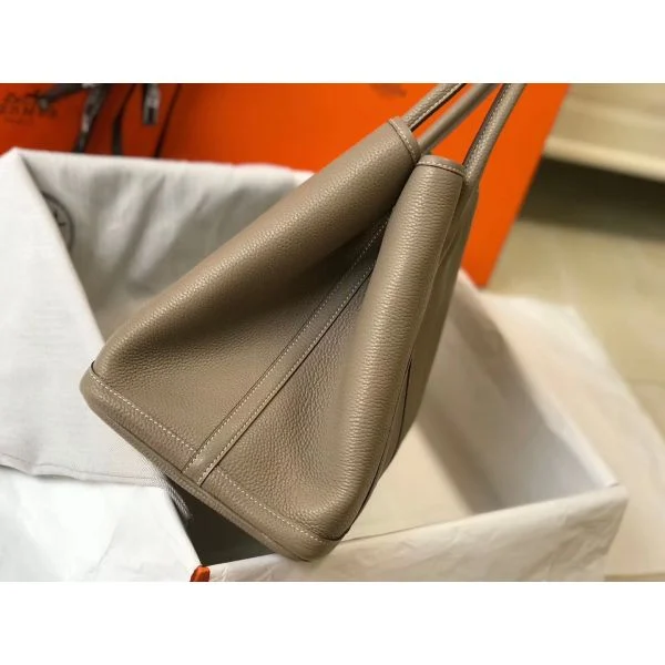 Hermes Garden Party 36 Bag In Grey Clemence Leather - Image 2