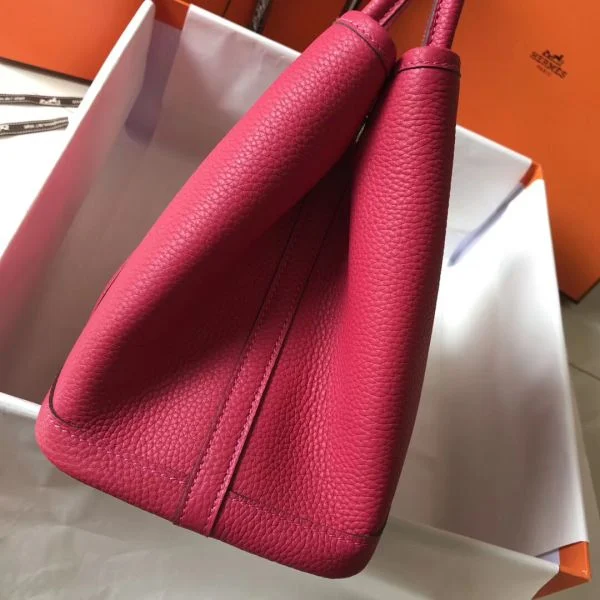 Hermes Garden Party 36 Bag In Rose Tyrien Clemence Leather - Image 2