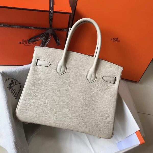 Hermes Birkin 30cm Bag In Beton Clemence Leather GHW - Image 3