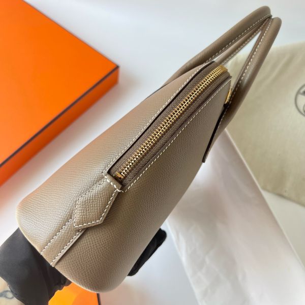 Hermes Bolide 1923 25 Handmade Bag In Taupe Epsom Calfskin - Image 4