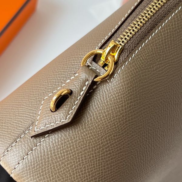Hermes Bolide 1923 25 Handmade Bag In Taupe Epsom Calfskin - Image 7