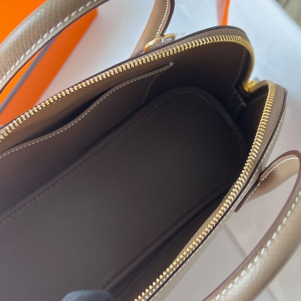 Hermes Bolide 1923 25 Handmade Bag In Taupe Epsom Calfskin - Image 9