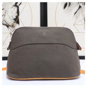 Hermes Medium Bolide Travel Case In Taupe Cotton