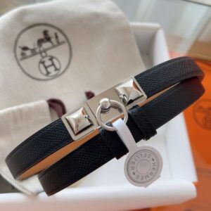 Hermes Rivale 18 Belt in Black Epsom Calfskin