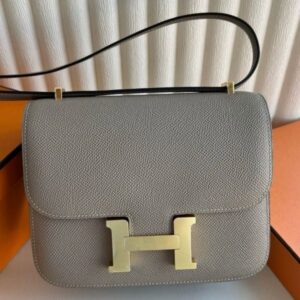 Hermes Constance 18 Handmade Bag in Gris Asphalt Epsom Calfskin