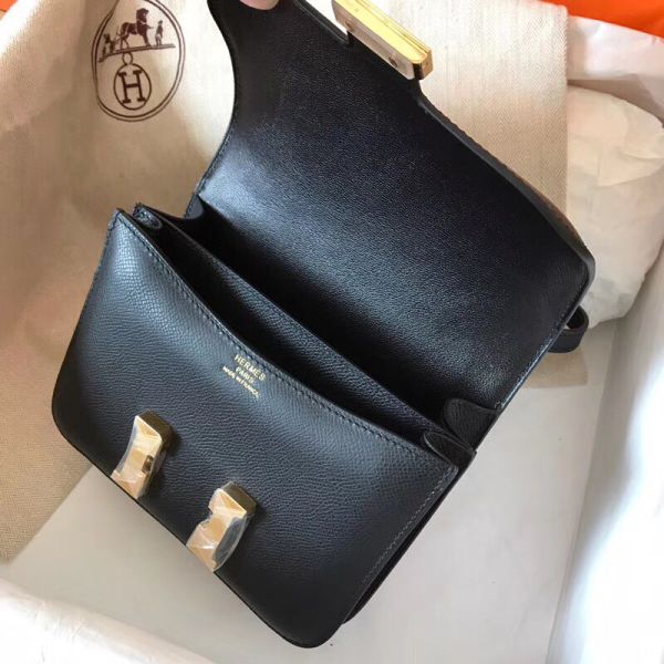 Hermes Constance 18 Handmade Bag In Black Epsom Leather - Image 8
