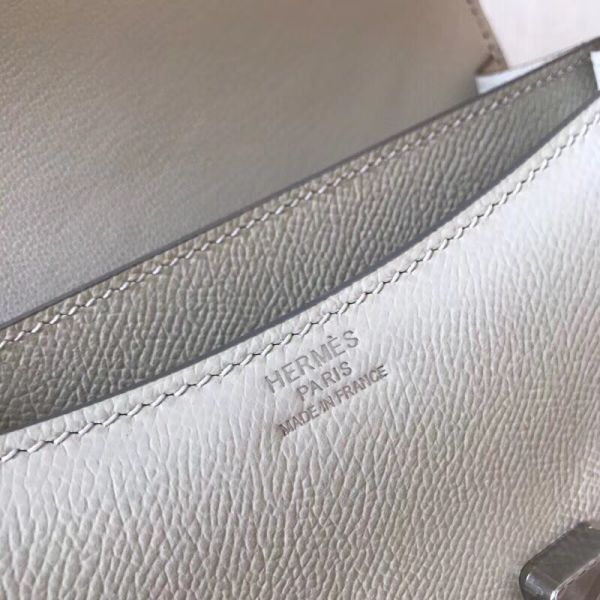 Hermes Constance 18 Handmade Bag In White Epsom Leather - Image 4
