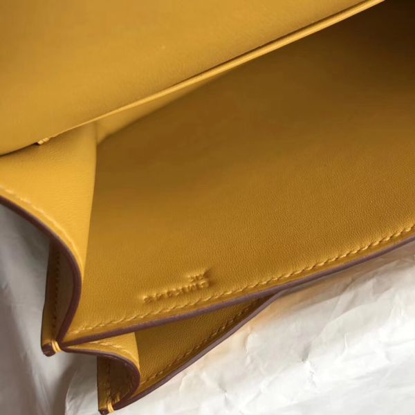 Hermes Constance 18 Handmade Bag In Jaune Epsom Leather - Image 7