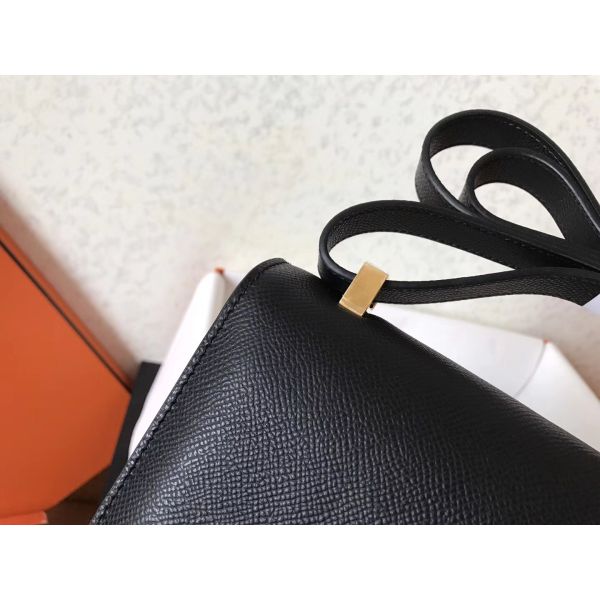 Hermes Constance 24 Handmade Bag In Black Epsom Leather - Image 3