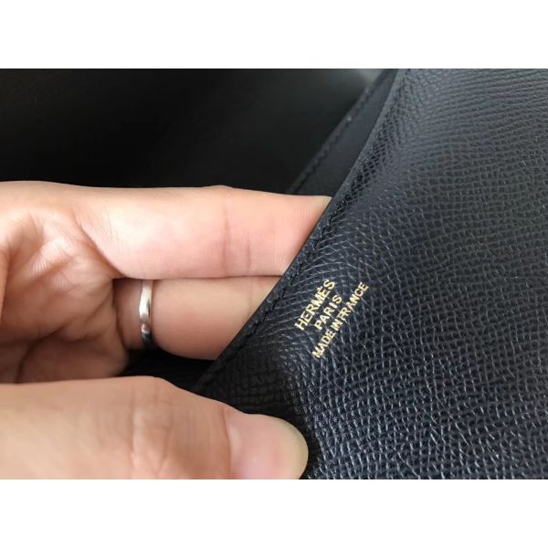 Hermes Constance 24 Handmade Bag In Black Epsom Leather - Image 8