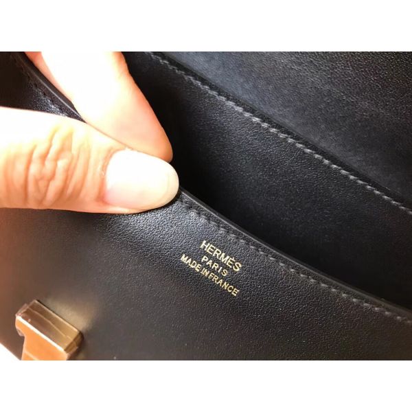 Hermes Constance 24 Handmade In Black Swift Leather - Image 3
