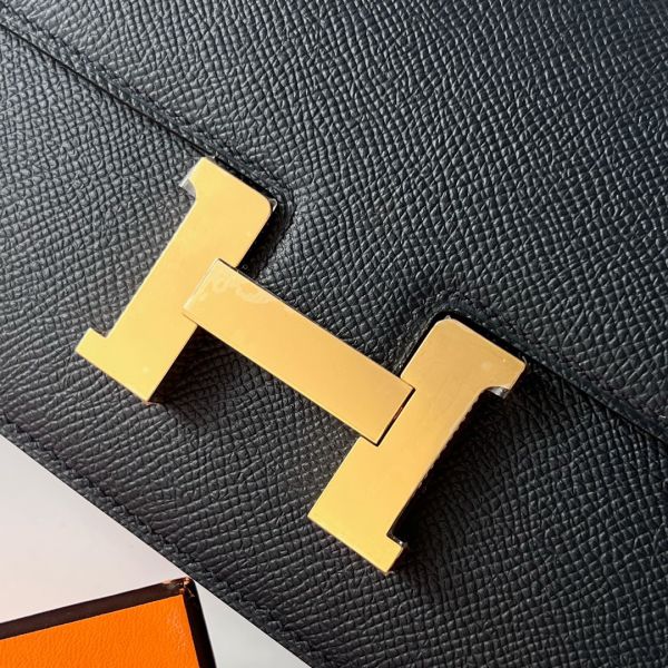 Hermes Constance Elan Handmade Bag In Black Epsom Calfskin - Image 2