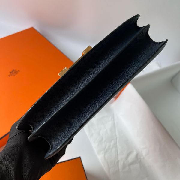 Hermes Constance Elan Handmade Bag In Black Epsom Calfskin - Image 4