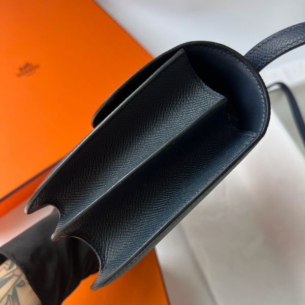 Hermes Constance Elan Handmade Bag In Black Epsom Calfskin - Image 5