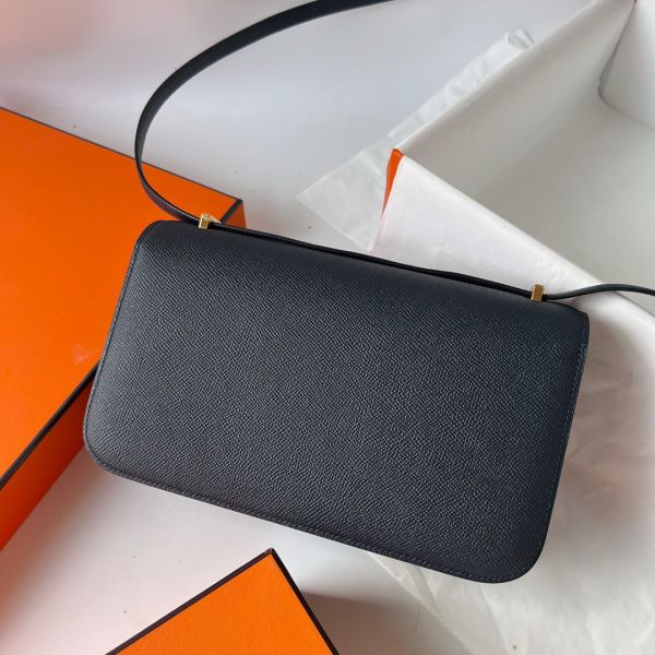 Hermes Constance Elan Handmade Bag In Black Epsom Calfskin - Image 9