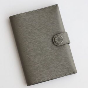 Hermes R.M.S Passport Holder in Gris Meyer Evercolor Calfskin