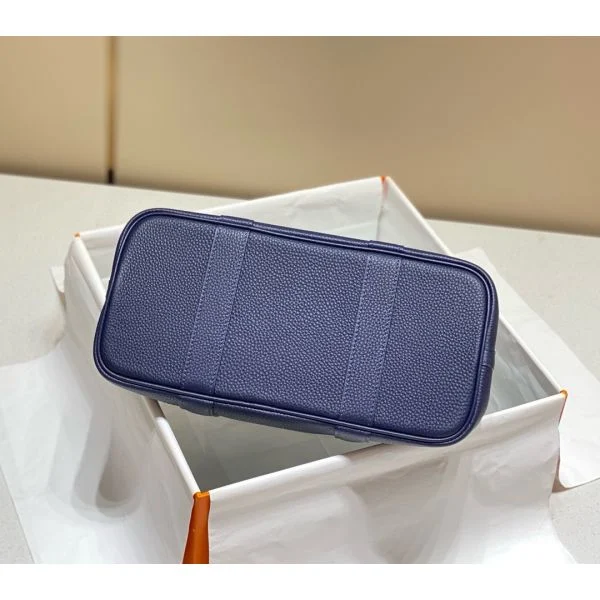 Hermes Garden Party 30 Bag In Blue Saphir Taurillon Leather - Image 5