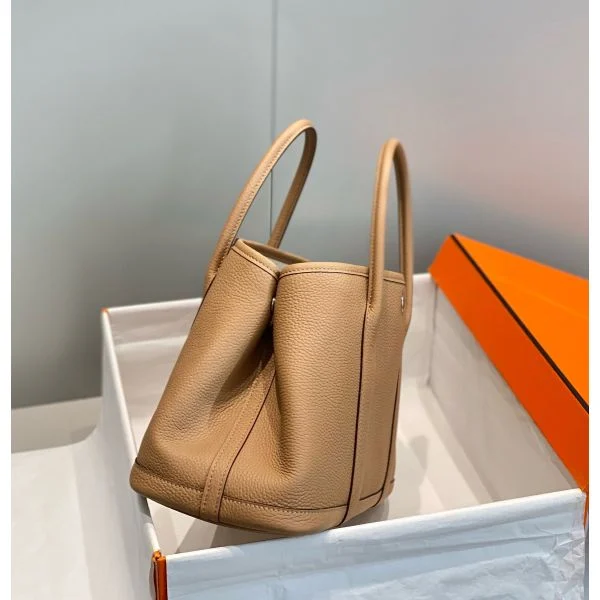 Hermes Garden Party 30 Bag In Chai Taurillon Leather - Image 2