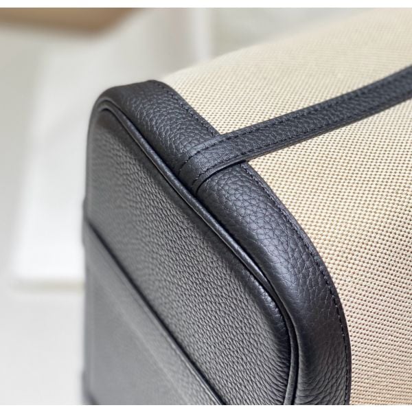 Hermes Garden Party 30cm Bag in Toile and Black Leather - Image 5