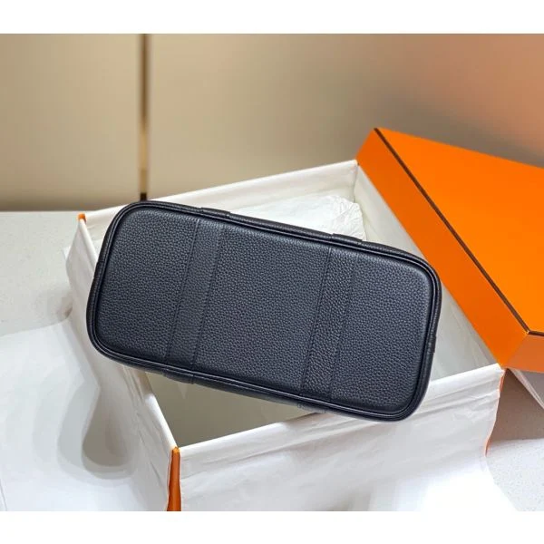 Hermes Garden Party 30cm Bag in Toile and Black Leather - Image 6