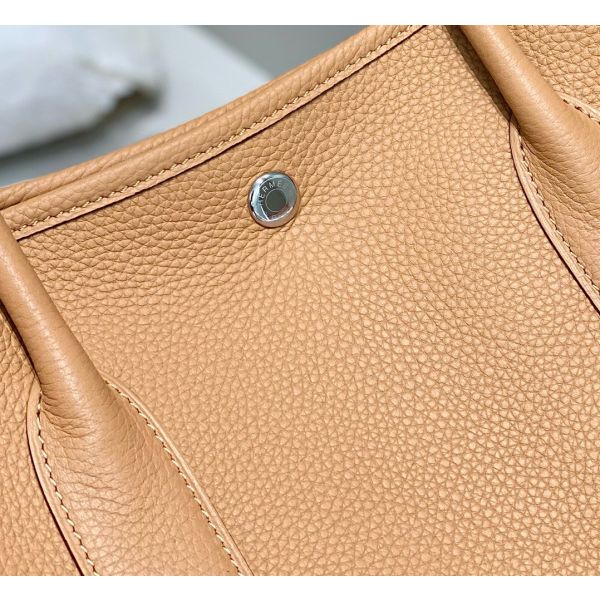 Hermes Garden Party 36 Bag In Chai Clemence Leather - Image 6