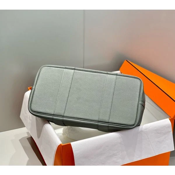 Hermes Garden Party 36 Bag In Gris Meyer Clemence Leather - Image 3