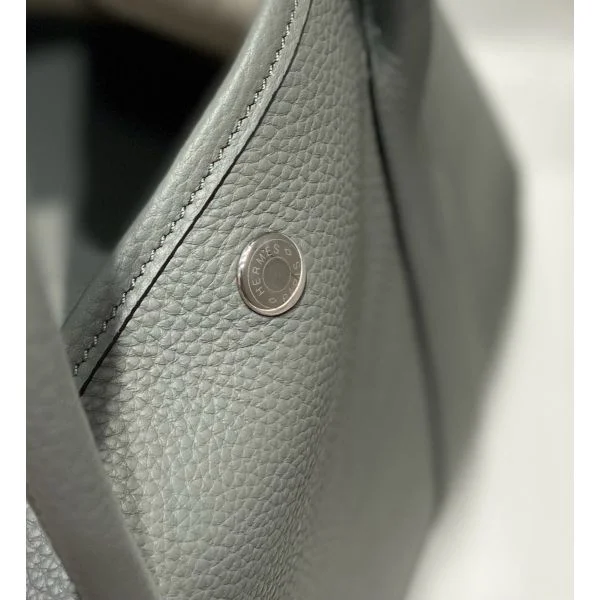 Hermes Garden Party 36 Bag In Gris Meyer Clemence Leather - Image 5