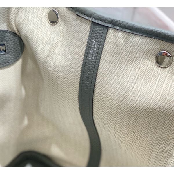 Hermes Garden Party 36 Bag In Gris Meyer Clemence Leather - Image 6