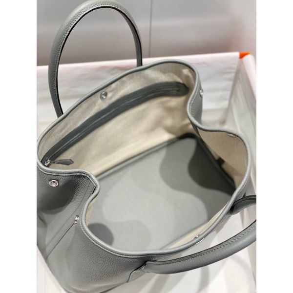 Hermes Garden Party 36 Bag In Gris Meyer Clemence Leather - Image 8