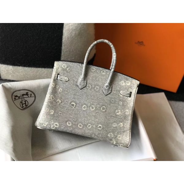Hermes Birkin 25cm Bag In Ombre Embossed Natural Lizard - Image 2