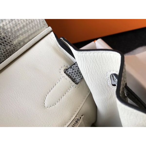 Hermes Birkin 25cm Bag In Ombre Embossed Natural Lizard - Image 7