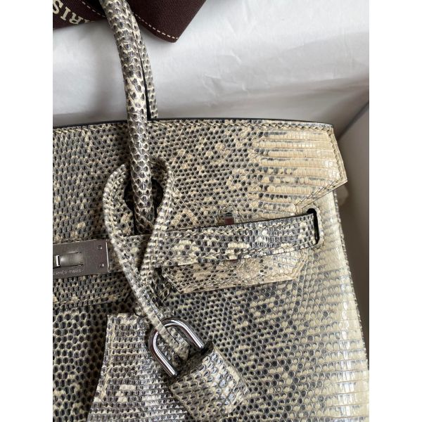Hermes Birkin 25 Retourne Handmade Bag In Ombre Lizard Leather - Image 3