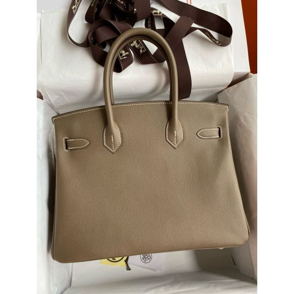 Hermes Birkin 35 Retourne Handmade Bag in Taupe Epsom Calfskin - Image 2