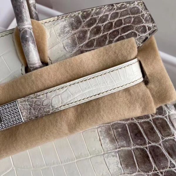 Hermes Diamond Birkin 30cm In Himalaya Niloticus Crocodile Skin - Image 2