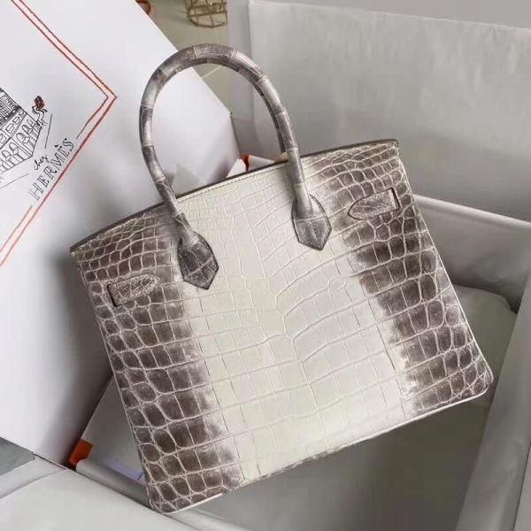 Hermes Diamond Birkin 30cm In Himalaya Niloticus Crocodile Skin - Image 6