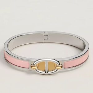 Hermes Pink Mini Clic Chaine d'Ancre Bracelet