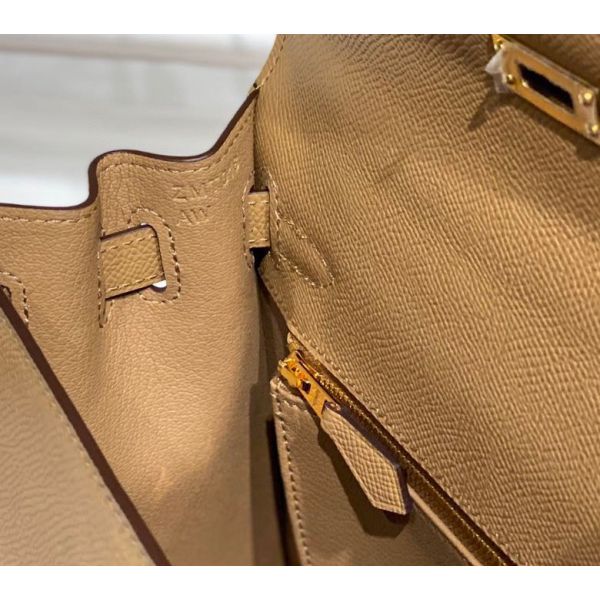 Hermes Kelly 28cm Bag In Chai Epsom Leather GHW - Image 8