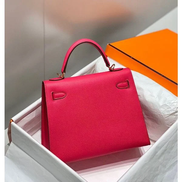 Hermes Kelly 28cm Bag In Rose Extreme Epsom Leather GHW - Image 2