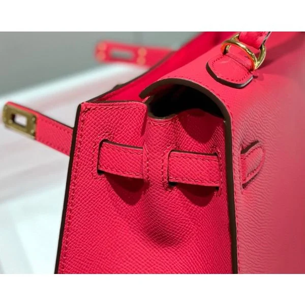 Hermes Kelly 28cm Bag In Rose Extreme Epsom Leather GHW - Image 9
