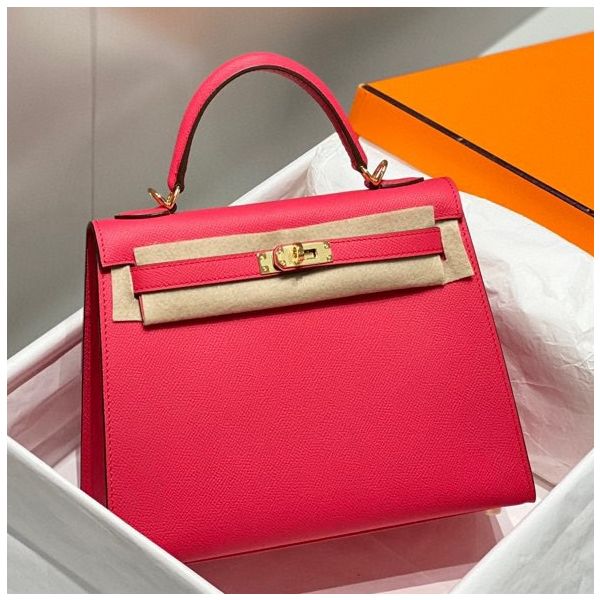 Hermes Kelly 28cm Bag In Rose Extreme Epsom Leather GHW