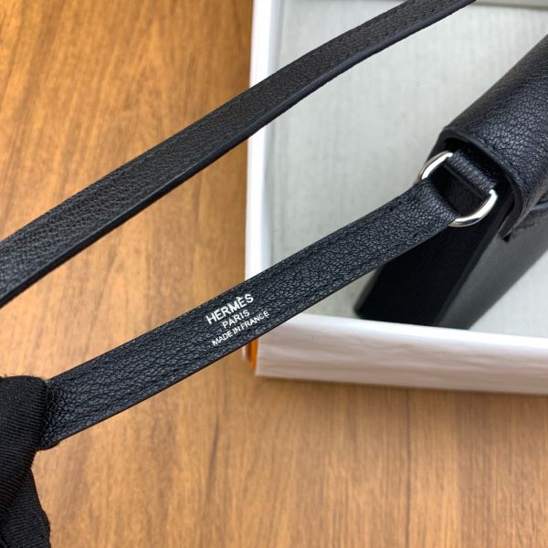 Hermes Kelly Elan Handmade Bag In Black Chevre Mysore Leather - Image 8