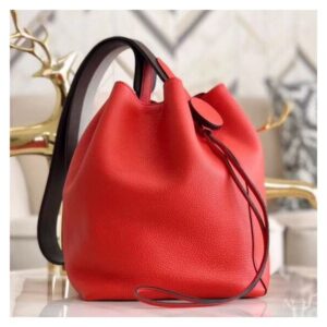 Hermes Licol 17cm Bag In Red Evercolor Calfskin