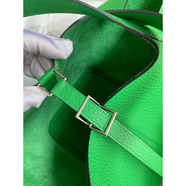 Hermes Picotin Lock 18 Handmade Bag in Bambou Clemence Leather - Image 4