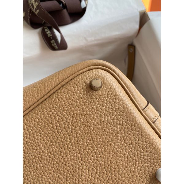 Hermes Picotin Lock 18 Handmade Bag in Chai Clemence Leather - Image 9