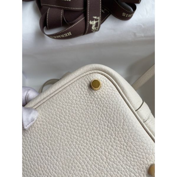 Hermes Picotin Lock 18 Handmade Bag in Craie Clemence Leather - Image 9