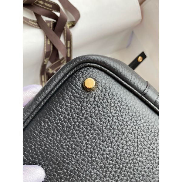 Hermes Picotin Lock 18 Handmade Bag in Black Clemence Leather - Image 8