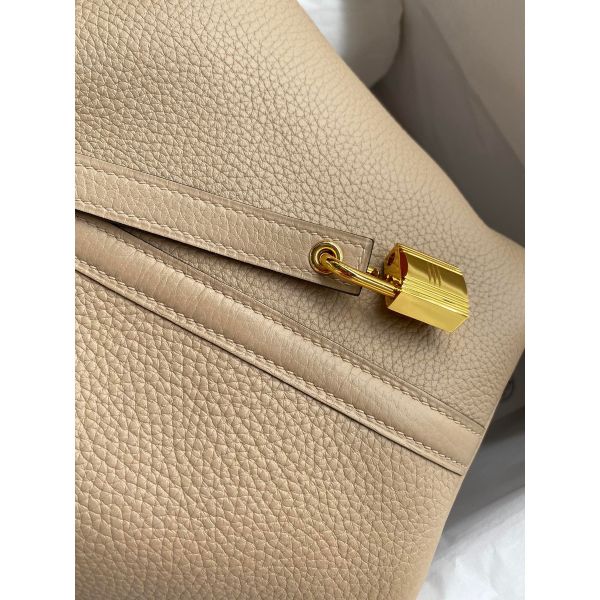 Hermes Picotin Lock 18 Handmade Bag in Trench Clemence Leather - Image 3