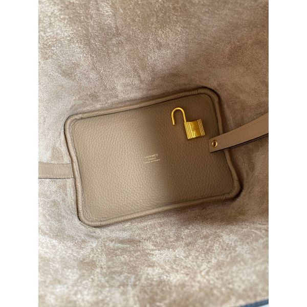 Hermes Picotin Lock 18 Handmade Bag in Trench Clemence Leather - Image 6